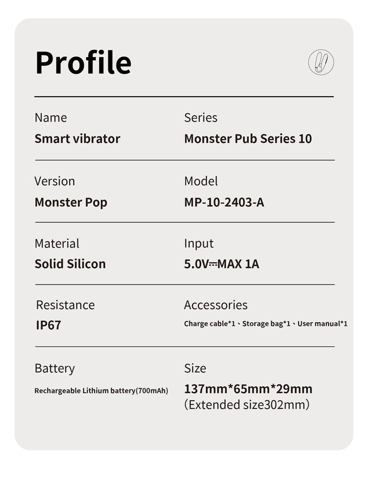 Smart vibrator discreet design pink Monster Pub Australia