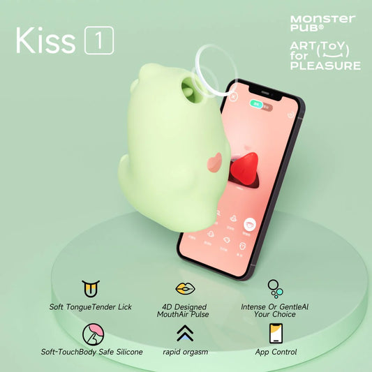 Monster Pub  Magic Kiss Clitoral Vibrator Gokilla Green